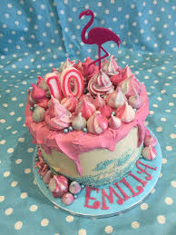 Birthday Cake Ideas For 10 Year Old Boy Flamingo Cake Design For 10 Year Old Girl With Meringue Decoration Simple To Do Girl Cakes Birthday Cake Girls Cake Decorating