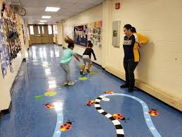 Principal makeida estupinan received a giant ceremonial check and a smaller real one from sangeeta and sunil badlani at the meeting. Gregory S Sensory Path Helps West Orange Students Get Their Wiggles Out West Orange Nj News Tapinto
