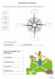 Aprende cómo decir los puntos cardinales en inglés. Los Puntos Cardinales Ficha Interactiva Topworksheets