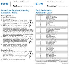 Fault Code Retrieval Clearing Autoshift Gen3 Fault