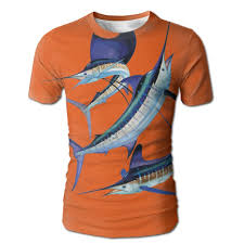 Mens 3d Digital Full T Shirt Harvey Marlin Casual Short