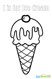 Encourage your kids to use whatever colors they want and invent flavors! I Is For Ice Cream Coloring Pages Freebie