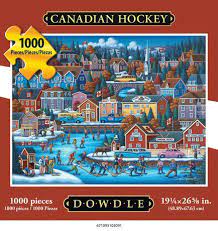 Quick turnaround · up to 1000 pieces · classic sturdy pieces Americana Art Canadian Hockey Jigsaw Puzzle Walmart Canada
