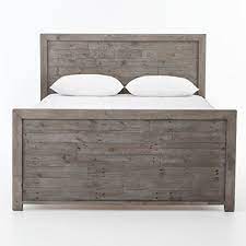 1 x 3 cut to: Wolter Rustic Grey Olive Reclaimed Wood Bed Queen Driftwood Furnitures