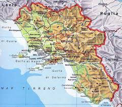 Regione campania, napoli (naples, italy). Mappa Della Regione Campania Campania Da Scoprire