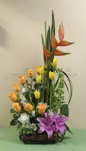 Arreglo Tropical Tropica Floreria Fresh Flowers Arrangements Easter Flower Arrangements Creative Flower Arrangements