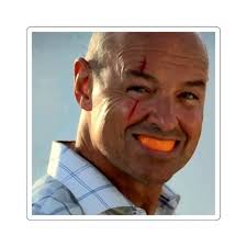 LOST John Locke Orange Slice Sticker