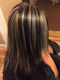 Dark Brown With Blond Chunks Hair Styles Brown Blonde Hair Hair