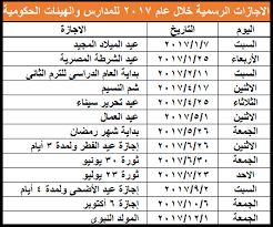 الاجازات الرسميه خلال عام 2017 للمدارس والهيئات الحكوميه مدونة وظيفتى periodic table diagram