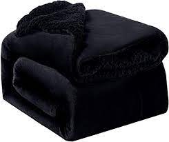 So intimates & sleepwear pajamas paper blankets (craft pads) as moving and storage. Amazon Com Bedsure Sherpa Blanket Twin Fleece Throw Blanket Black Thick Blanket Plush Warm Blanket Fuzzy Soft Cozy Blanket Microfiber Home Kitchen