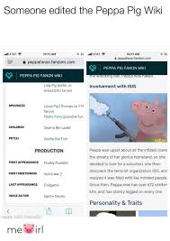 Although peppa is said to be around the four foot mark according to the internet she s a little bit taller than that standing seven foot and one inch tall according to one. Someone Edited The Peppa Pig Wiki Al At T L At T 7 92 1011 Am 1011 Am 92 Apeppafanonfandomcom Peppafanonfandomcom Peppa Pig Fanon Wiki Peppa Pig Fanon Wiki The Wrecking Baii Peppa Was