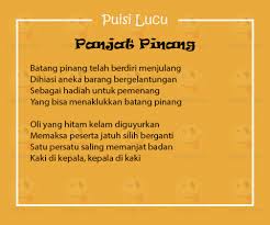 Puisi Lucu Kemerdekaan Panjat Pinang Lucu Puisi Sedih