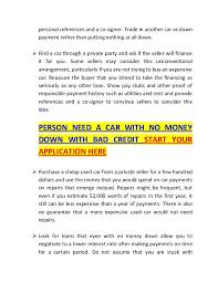 4 how to buy a car with no money down. I Need A Car With No Money Down With Bad Credit