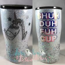Salty Unicorn Glitter Tumbler Glitter Tumbler Custom Tumbler Cups Glitter Tumbler Cups