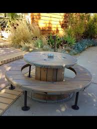 Spool Table And Bench Spool Furniture Wooden Cable Spools Spool Tables