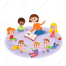 Die zeitverhältnisse haben diese frommen wünsche in den hintergrund gedrängt (huber 1918, s. Kindergartenkinder Und Lehrer Die Ein Buch Comic Karikaturvektorillustration Lokalisiert Auf Weissem Hintergrund Liest Lehrerin Liest Ein Buch Zu Den Kindergartenkindern Die Herum Sitzen Und Mit Interesse Horen Lizenzfrei Nutzbare Vektorgrafiken