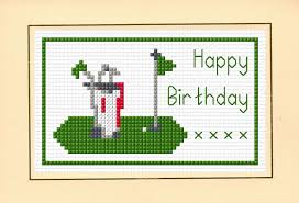 Cross stitch is one of the best forms of art and craft especially if it is used for the creation of classic designs. Golfing Design Happy Birthday Card 14 Count Cross Stitch Kit Cross Stitch Cards Cross Stitch Counted Cross Stitch Kits