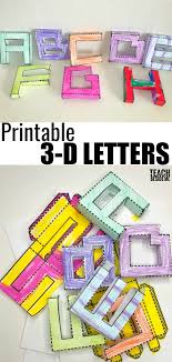 Free printable alphabet and number templates to use for crafts and other alphabet and number learning activities. Printable 3d Letters Of The Alphabet Teach Beside Me
