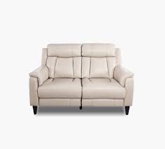 This contemporary reclining leather couch is offered in three distinct. Everett Ivory Leather Dual Power Reclining Loveseat Kane S Furniture