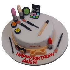 You just need to visit our site that offers personalized beautiful birthday cake images, select any image of birthday cake.after this write your birthday girl's, boy's or a special one name. Makeup Birthday Cake Online Free Home Delivery Yummycake