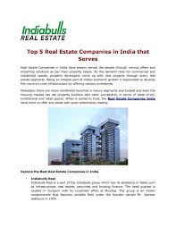 Large selection of service representatives india. Top 5 Real Estate Companies In India That Serves By Indiabulls Real Estate Issuu