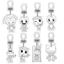 Bendy and the ink machine coloring book (christmas edition): Bendy And The Ink Machine Character Keychains Coloring Pages Bendy Coloring Pages Coloring Pages For Kids And Adults