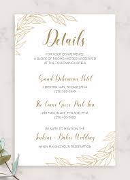 Golden Wedding Details Card Wedding Details Card Wedding Invitation Card Design Wedding Invitation Cards