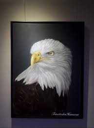 Black And White Eagle Painting Eagle Painting In Oil 60 X 80 Cm Eagle Painting Art Painting Canvas Painting