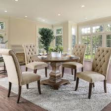 Cm3840a Rt Clearance 4 Pc Nerissa Antique Oak Finish Wood 48 Round Dining Table Set With Nook Bench Round Dining Table Sets 48 Round Dining Table Rustic Dining Room