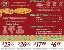 Joe S Brooklyn Pizza Www Joesbrooklynpizza Com Rochester Ny Pizza Coupons Pizza Coupons Ny Pizza Brooklyn Pizza