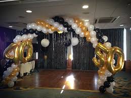 Black And Gold Balloon Arch Black White And Gold Balloon Arch 40th 50th Party Gold Party Decorations Gold Theme Party Decorations Black And Gold Balloons