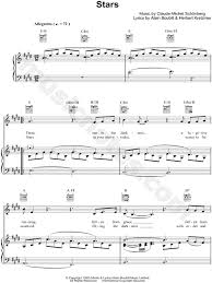 Stars From Les Miserables Sheet Music In E Major Transposable Download Print Music Chords Piano Lessons Music Lessons