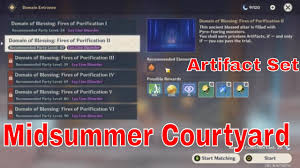 Domain Of Blessing Fires Of Purification Ii Genshin Impact Artifact Guide Youtube