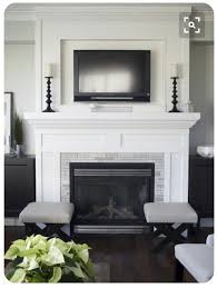 Black And White Fireplace Black White Gray Fireplace Tv Home Fireplace Living Room With Fireplace Home Living Room