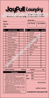 Nota laundry terbaru kwitansi laundry. Nota Laundry Bikin Nota Murah