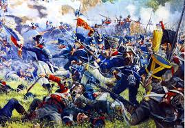 French Assault On Hougoumont Battle Of Waterloo By Mark Churms Napoleonic Wars Military Art Military Figures