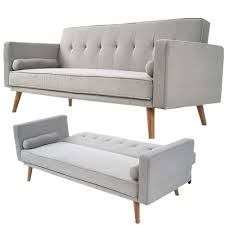 With proper finishing, waterproofing, and oil treatment. Grey Palidn 3 Seater Suede Fabric Sofa Bed Recliner Sleeper Sofa Click Clack Mechanism Couch With