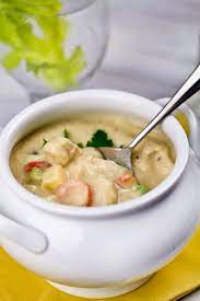 Creamy Chicken And Vegetable Soup Recipe Vegetable Soup With Chicken Healthy Foodie Delicious Soup
