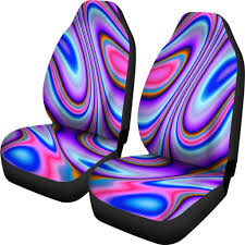 Purple Psychedelic Trippy Print Universal Fit Car Seat Covers Carseat Cover Fit Car Car Seats