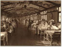 Interior Of A Military Hospital Showing Patients History Wars History War Military Nurses Remembrance Day