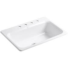 4 hole single bowl kitchen sink