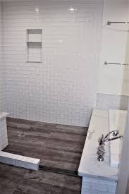Wood Look Tile Bathroom Walk In Shower Flooring Style Selections Natural Timber Ash Porcelain Tile Wood Tile Shower Wood Look Tile Bathroom Wood Look Tile