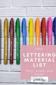 Free Lettering Materials List Hand Lettering Tools Hand Lettering For Beginners Lettering