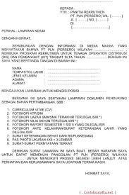 Contoh Surat Lamaran Kerja Pt Pln Persero Yang Baik Dan Benar Format Word Doc Surat Kebenaran Tanda