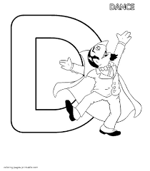 Take a look at our extensive selection of preschool coloring worksheets. Count Von Count Is Dancing Coloring Page The Letter D Coloring Pages Printable Com