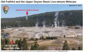 Upper Geyser Basin viewed from the Old Faithful webcam | U.S. Geological  Survey
