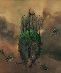 3d visualization of painting 'crawling death' by zdzisław beksiński for the beksiński foudation in vr, on exhibition 'beksiński unknow' in wroclaw 2017. 75 Zbigniew Beksinski Ideas Surrealizm Malarstwo Obrazy