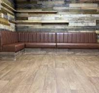 Faux Leather Fluted Corner Booth Seating Available in Any ...