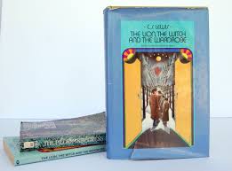 Vintage 1950 Cs Lewis Hardback Book The Lion Witch And The Wardrobe With Dust Jacket First Edition 2 Bonus Books The Pilgrim S Regress Books Retro Op Art