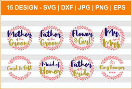 Download Wedding Bridal Party Bundle Svg Graphic By Svgbomb Creative Fabrica Party Bundles Wedding Bridal Party Bridal Party SVG Cut Files